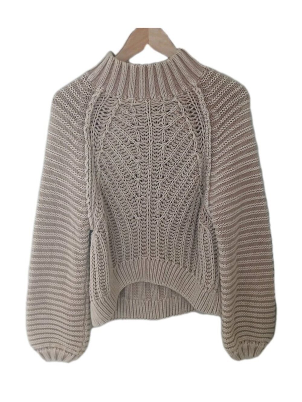 Free People Sweetheart Chunky Knit Mock Neck Sweater
